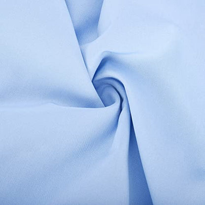 Ctreela Mens Zip V Neck Kaftan Thobe Button Down Casual Henley Shirts Long Sleeve Robe Ramadan Muslim Gown Thawb Shirts - color: Light Blue, size: Large
