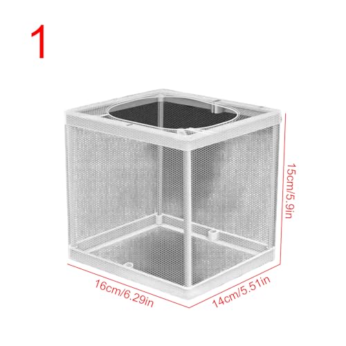 3 Multi-Purpose Floating Aquarium Enclosure Removable Breeding Net Transparent Nursery Box for Fish Fry Observation Transparent Box Multi-Purpose Enclosure Removable Net - color: B