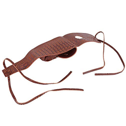 Fuel Box Panel Bag, Motorcycle PU Leather Gas Fuel Box Cover, Panel Pad Bib with Pouch Motorbike Accessory (Brown 02)(Brown) - color: Brown crocodile