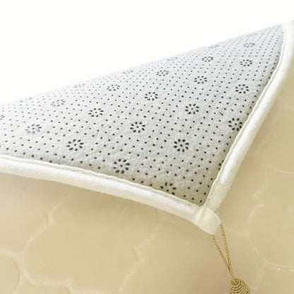JE JOUE Prayer Rug Muslim Mat Islamic - Thickening Sponge Muslim Rug for Men Women Eid Travel Ramadan, Soft Luxury Great for Knees and Forehead （Milk White） - color: Milk White
