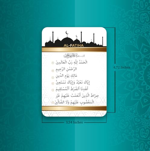 Islamic 30 Pieces Short Prayer Surah and Dua Cards, Quran in Arabic - English Translation for Muslim, 4.7 x 3.5 in, Umrah Dua Cards, Ramadan Eid Islamic Gifts for Men and Women