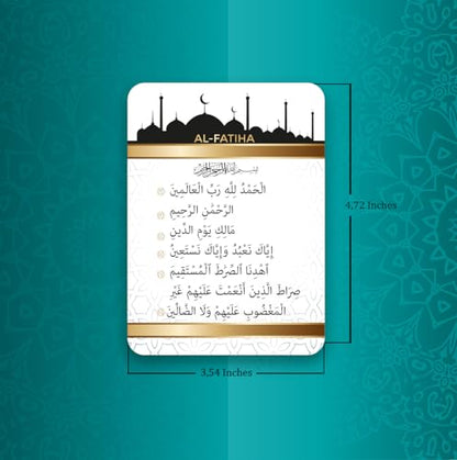 Islamic 30 Pieces Short Prayer Surah and Dua Cards, Quran in Arabic - English Translation for Muslim, 4.7 x 3.5 in, Umrah Dua Cards, Ramadan Eid Islamic Gifts for Men and Women
