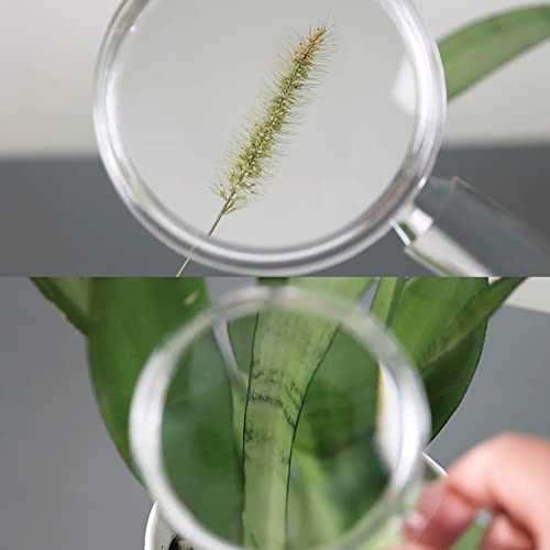 MAGDEPO 3X Handheld Magnifier 2-in-1 Clear Acrylic Magnifying Glass Lightweight with Bar Magnifying Handle for Reading Small Prints, Documents, Hobbies