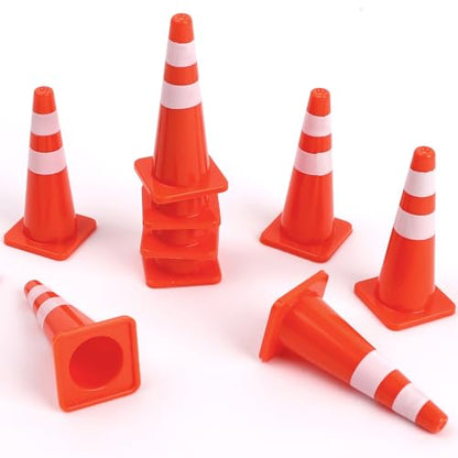 30 Pcs Mini Traffic Cones, 1.8 inch Plastic Small Cones for Micro Road Signs Training Party Sports Early Educational