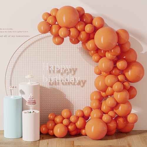 DECOCKRAT 130PCS Orange Balloons, Latex Balloons Different Sizes 18/12/10/5 Inch, Helium Balloons with Ribbon, Party Balloon Set for Birthday Wedding Graduation Anniversary Baby Shower Decorations. - color: 13 Orange