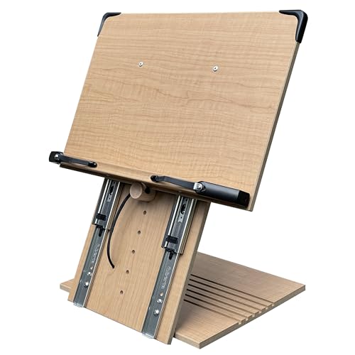 BS2500PRO XL Super Heavy Duty 15.4x10.5 Portable Height Adjustable Foldable Eye Level Bookstand Holder for Reading Hands Free Large Thick Heavy College Textbooks Tablets Neck Pain Free - size: XL PRO