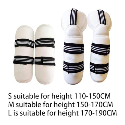 kowaku Taekwondo Guard Protective Gear Elastic Strap Protector Protection Padded Guard for Training Karate MMA Grappling Sanda - color: Leg and Arm Guards L