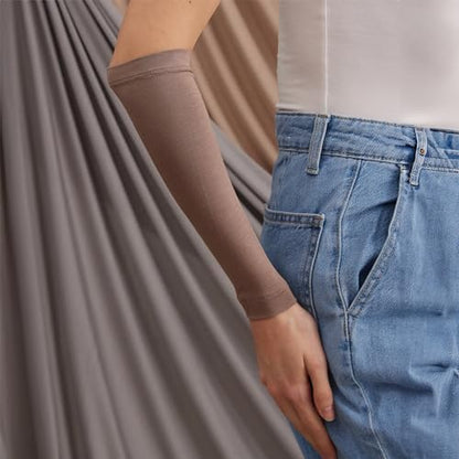Modest Arm Cover | Jersey Arm Cover | Modest Sleeve Covering for Muslim Women - color: Desert