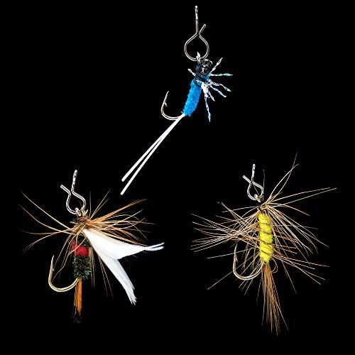 Dr.Fish 50 Pack Fly Fishing Snap 3 Sizes Stainless Steel Quick Change Lure Clip for Fishing Flies, Trout Fishing - size: S(0.25")-50 Pack