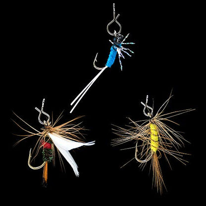 Dr.Fish 50 Pack Fly Fishing Snap 3 Sizes Stainless Steel Quick Change Lure Clip for Fishing Flies, Trout Fishing - size: M(0.3")-50 Pack