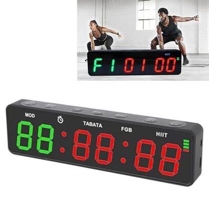 Fitness Timer, Magnetic Rechargeable Digital Interval Timer Watch with Stopwatch Countdown Count-Up Modes for Home Training, Boxing, Yoga, Running Training
