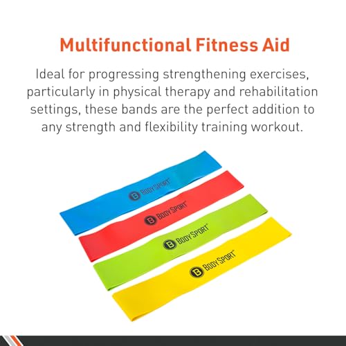 Body Sport Loop Resistance Bands - color: Yellow, size: Medium Resistance,Yellow