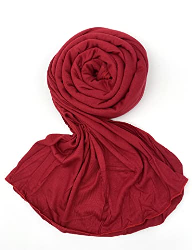 Txmout Premium Jersey Hijabs for Women - Cotton Muslim Scarfs - color: Burgundy