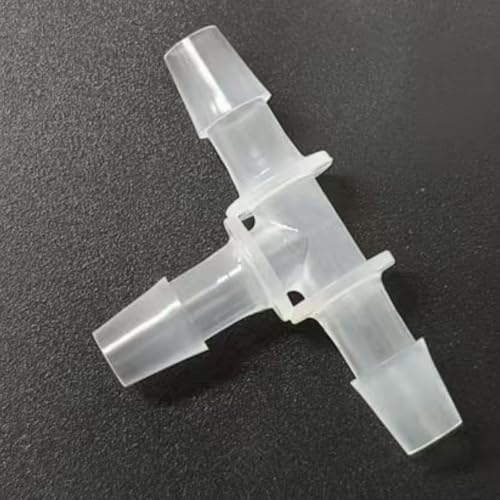 3 Way Tee Connector Equal Barbed T-Fitting 3 Way Hose Barb Adapter for Laboratory Biochemical Analytical Instruments Food Machinery Aquarium Equipment 100pc/pk (4.8mm 3/16'' Cir) - size: 4.8mm 3/16'' Cir
