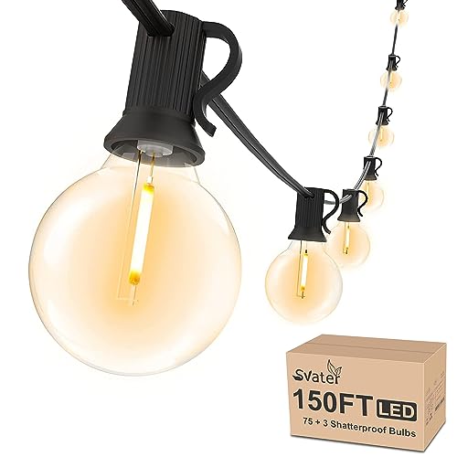 Svater Outdoor String Lights 150 FT Waterproof Outside Patio Light 78 Bulbs - size: 150FT