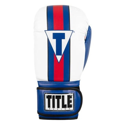 Title Boxing World Bag Boxing Gloves - color: Blue/White/Red, size: 16 oz