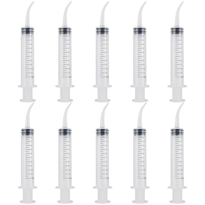 TAODAN 10PCS 12ml Pet Liquid Syringe White Polypropylene Plastic Small Animal Feeding Utensils Suitable for Oral Care DIY Glue Art Woodworking