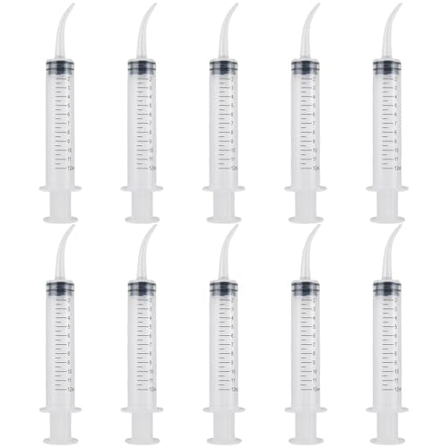 TAODAN 10PCS 12ml Pet Liquid Syringe White Polypropylene Plastic Small Animal Feeding Utensils Suitable for Oral Care DIY Glue Art Woodworking