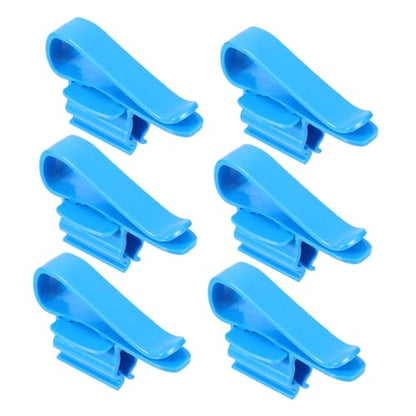 Abaodam 6pcs Aquarium Hose Holder Clips Versatile Plastic Water Pipe Clamps for Fish Tank Maintenance Easy to Install Suitable for Various Pipe - color: Blue