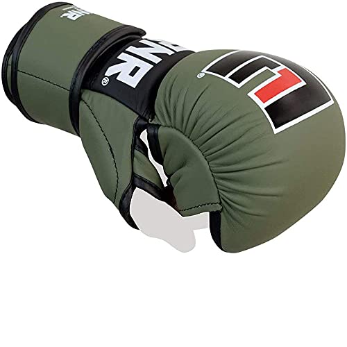 Combat Corner - MMA Spar Gloves for Men and Women - Kickboxing, MMA, Muay Thai Sparring Training Gloves | OD Green - size: Small-Medium