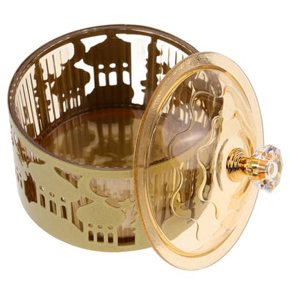Luxshiny Eid Candy Tray Ramadan Serving Dishes for Snacks Dried Fruit Nuts Tea Cups Middle Eastern Arab Style Decorative Serving Plate for Home Party and Dinner Table 3.54 Inch
