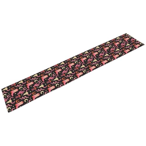 Western Cowgirl Table Runner, Pink Cowboy Boots Cacti Cactus Skull Print Table Runner for Kitchen Dining Party Birthday Wedding, 13x36 Inch - color: Cowboy -7, size: W13"x L36"