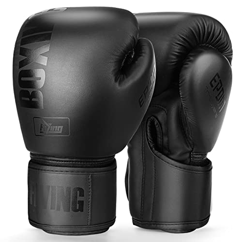 Boxing Gloves for Men&Women,Training,MMA,Sparring,Muay Thai,8oz-16oz - color: Black, size: 14oz