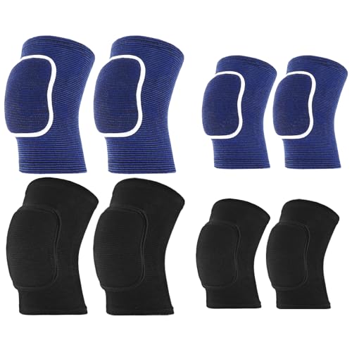 COMNICO 2 Set Volleyball Elbow Pads and Knee Brace Arm Sleeves with Protection Pad Volleyball Essential Accessories for Women Men Basketball Tennis Football Training Hitting Passing Wrestling Climbing