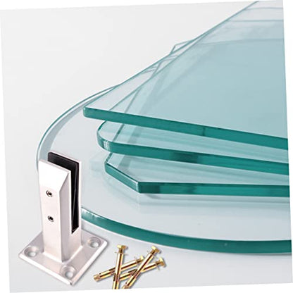 VILLCASE Easy to Use Glass Clamp Stainless Steel Glass Bracket Practical Fixing Tool for Lid and Screw
