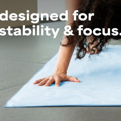 S&T INC. Aura Microfiber Yoga Mat Towel, 26.5" x 72", Blue | Soft and Absorbent, Quick-Dry for Gym, Pilates, and Hot Yoga, Compact for Gym Bag, Machine Washable - color: Blue