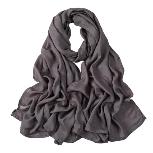 3PC Premium Modal Lightweight Hijab, Fashion Soft Head Scarf Shawl Wraps for Muslim Women Daily Wear - color: Series 3-black/Charcoal Grey/Light Grey