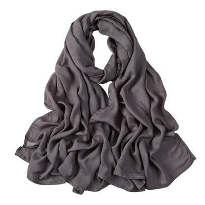 3PC Premium Modal Lightweight Hijab, Fashion Soft Head Scarf Shawl Wraps for Muslim Women Daily Wear - color: Series 3-black/Charcoal Grey/Light Grey