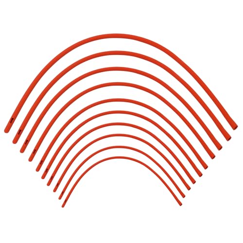 10 Pieces Lamb Feeding Tubes, Red Flexible Rubber Replacement Tubing Supplies for Lamb,Sheep,Piglet,Rabbit,Puppy Feeding (16 Inch x 16FR) (10 Pack, 18 FR) - color: 10 Pack, size: 18 FR