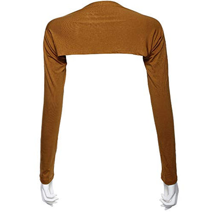 Women Anti-UV Cooling Shawl UV Protection Arm Sleeves Sun Protector for Golfing Riding Running Outdoor Activities - color: Camel