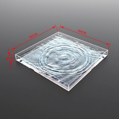 Acrylic Shallow Sink Tray Photography Display Cabinet Low Water Tank Storage Box (40x40x6cm/16x16x2in) - size: 40x40x6cm/16x16x2in