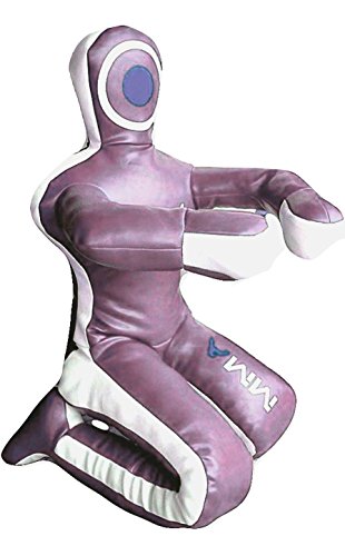 Bestzo MMA Jiu Jitsu Judo Punching Bag Grappling Dummy Light Purple Sitting Position Hands on Front Canvas-70 inches-Unfilled