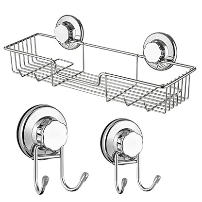 SANNO Suction Cups Replacement for Shower Caddy, Double Hook, Soap Holder - Set of 2