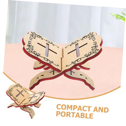Quran Stand Elegant Reading Holder for Islamic Books Compact Design for Home Decor Craftsmanship for Quran Recitation and Study