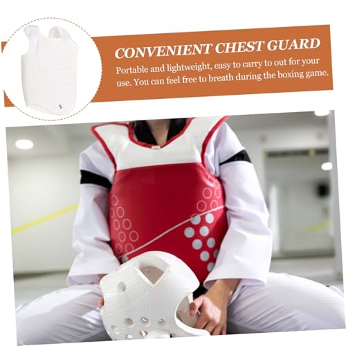 Toyvian Breathable Boxing Chest Protector Durable Chest Guard for Training and Competition Lightweight Protective Gear for Taekwondo MMA and Kickboxing High Strength Impact