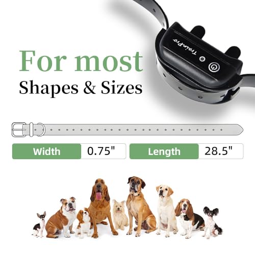 Waterproof TPU Replacement Strap for Dog Training Collar, 27.5 in - color: Black & Black