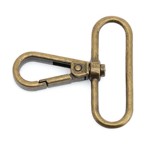 CRAFTMEMORE Snap Hook Swivel Push Gate Lobster Clasps Fashion Clips Purse Making FS10 Pack of 10 (Antique Brass, 2 Inches) - color: Antique Brass, size: 2 Inches