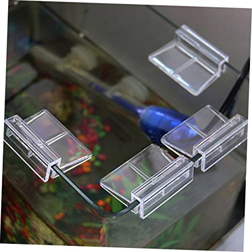 DOITOOL 10pcs Acrylic Aquarium Support Brackets for Glass Fish Tank Covers Practical Fish Tank Cover Holders Clear Rimless Aquarium Clips for Secure Lid Support