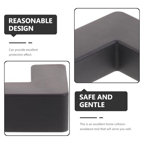 6pcs Black Silicone Corner Protectors Anti-Collision Guard for Fish Tank and Pet Carrier Edges, Medium Size Soft Safety Bumpers for Aquarium and Furniture Edge Protection