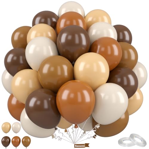Brown Balloons, 50 Pcs Coffee Brown for Neutral Fall Thanksgiving Cowboy - color: Brown, size: 50 Pcs