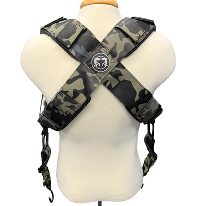 Squat Harness V4 2025 Version Professional Weight Support vest, Adjustable Heavy-Duty Straps - color: Camo