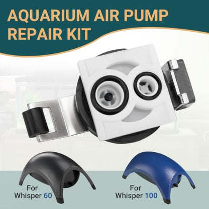75077878 Air Pump Repair Kit forTetra Whisper 60 & 100 Filter, 2 Pack | Aquarium Bubbler Repair Parts Fits Models 75077878 & 77848,