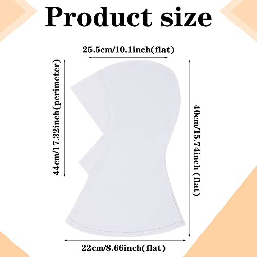 4 Pieces Modal Hijab Cap Adjustable Muslim Stretchy Turban Full Cover Shawl Cap Full Neck Coverage for Lady - color: White