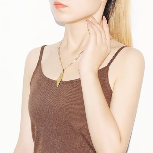 Palestine Map Arabic Script Pendant Necklace Stainless Steel Islamic Jewelry for Men and Women YA5136 - color: gold