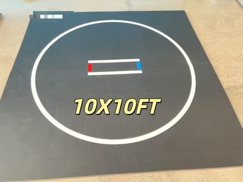 Generic 300x300cm/300x200cm Roll-Up Design Wrestling Mat for Home Foldable XPE Jiu Jitsu Floor Exercise Mat Waterproof 1.18in Thick for BJJ MMA Martial Art Boxing Grappling and Judo