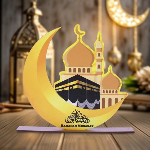 Ramadan Decorations,Eid Mubarak Table Decor,Happy Ramadan Kareem Signs,Al-Fitr Tabletop Party Supplies for Home Kitchen